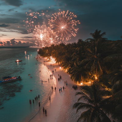 New Year Celebration in Maldives