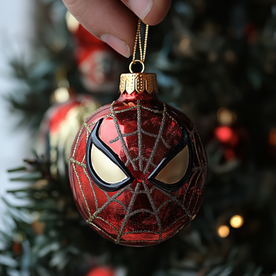 Spiderman Themed Christmas Ornaments