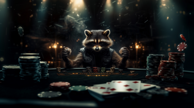 Raccoon with Chips