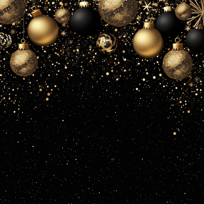 Black and Gold Christmas Background