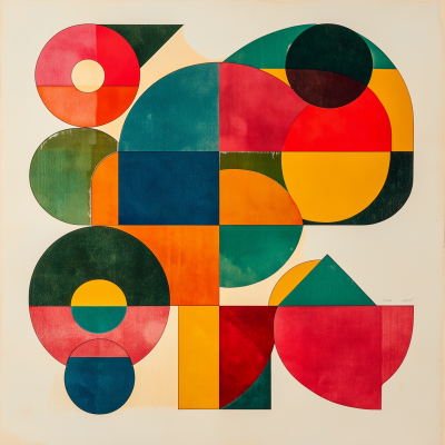 Minimalistic 70s Geometric Poster Design