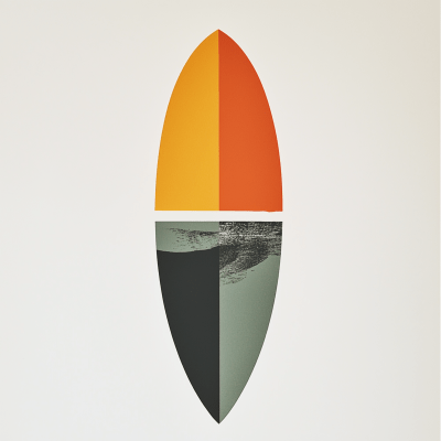 Minimalist Surfboard Print