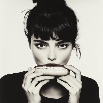 Elegant Hot Dog Moment