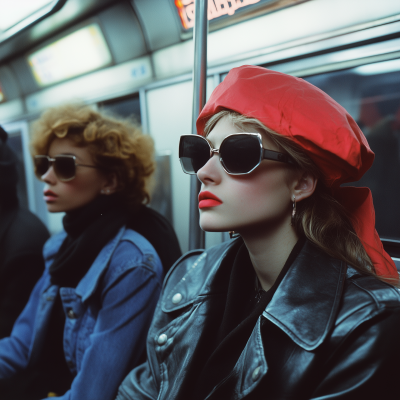 Fashionable Subway Riders in the 1980s