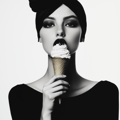 Black and White Avedon Style Portrait