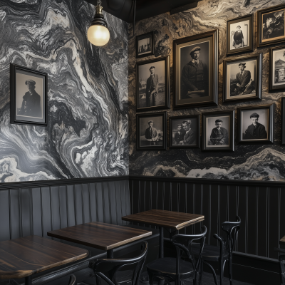 Elegant Ink Marble Wall