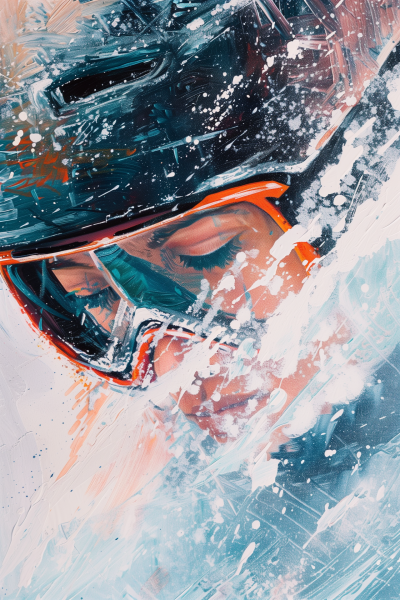 Snowboarder from Above