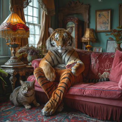 Cozy Room with Tiger