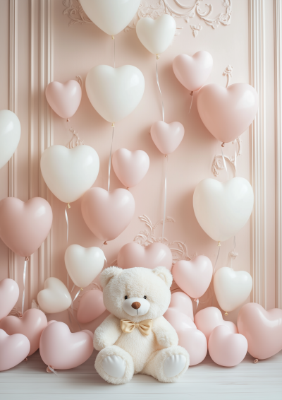 Elegant Pink Heart Wall