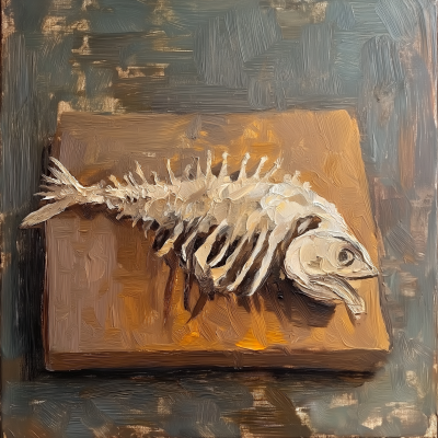 Impressionist Fish Skeleton