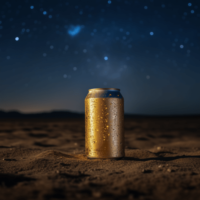 Beer Can in Desert