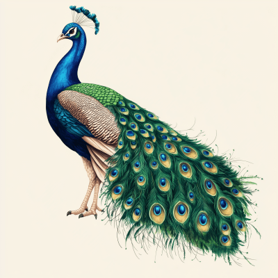 Majestic Peacock Display