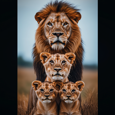Lion Family Portrait
