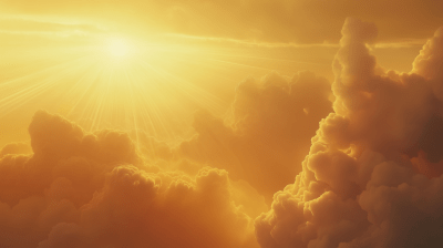 Divine Light Through Clouds