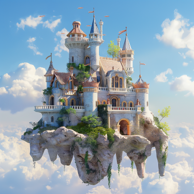 Floating Castle in Fantasy