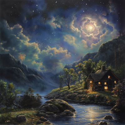 Night Skies by Thomas Kinkade