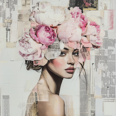 Modern Woman Portrait Collage