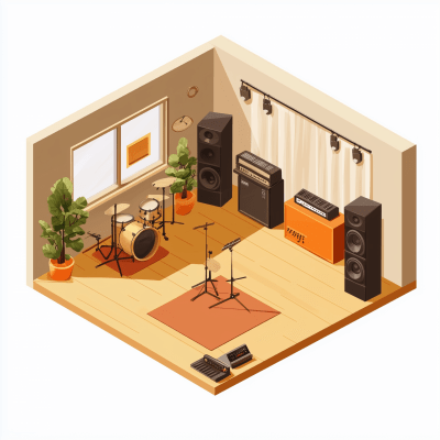 Rehearsal Space Isometric