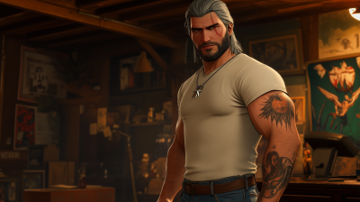 Witcher with Tattoo