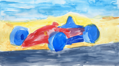 Childlike Race Car