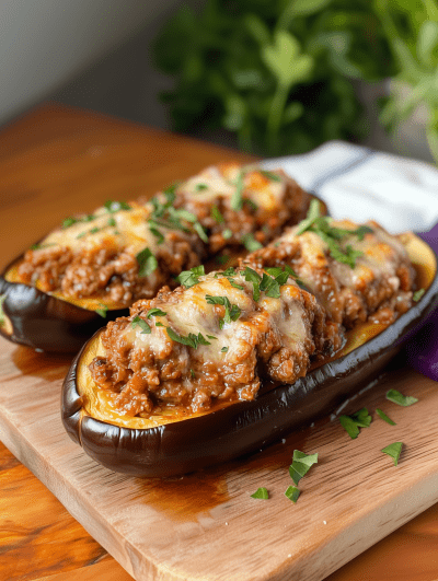 Eggplants Stuffed with Minced Meat