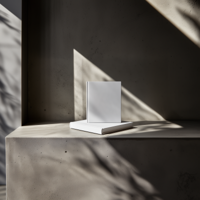 Plain White Hardcover Book