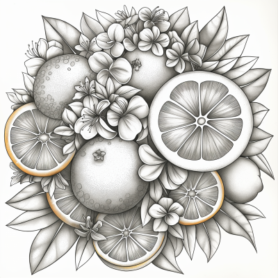 Citrus Mandala Design