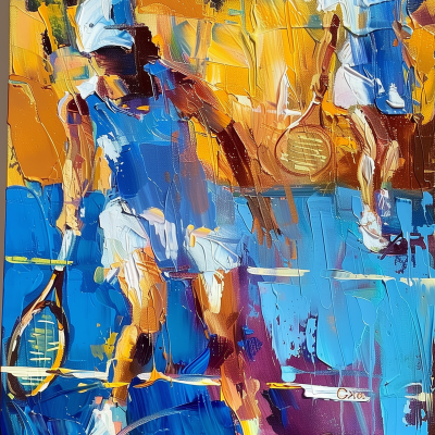 Abstract Tennis Player