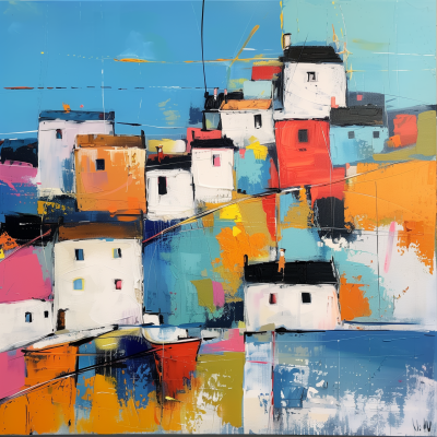 Abstract Seaside Village