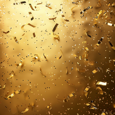 Gold Background with Confetti