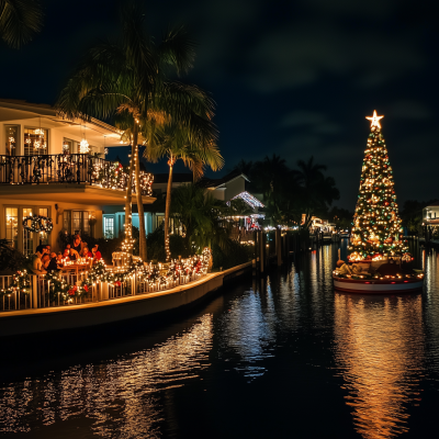 Christmas Celebration by the Canals