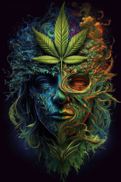 Trippy Marijuana Design