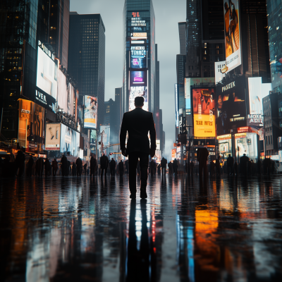 Executive in Times Square