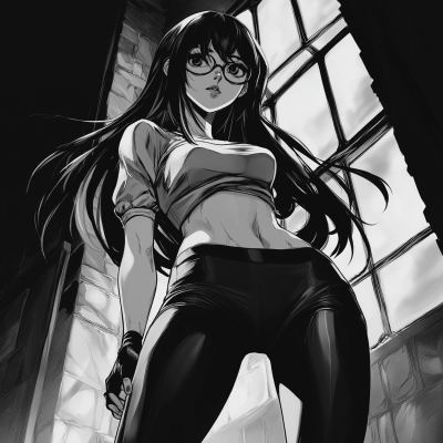 Manga Girl in Leggings