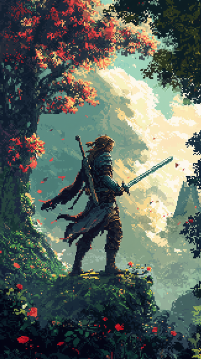 Elven Warrior Pixel Art
