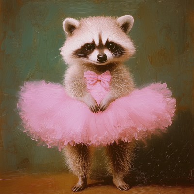 Raccoon in a Tutu