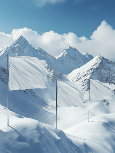 Snowy Ski Mountains
