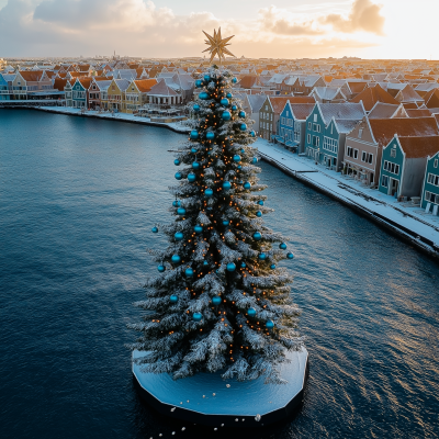 Vibrant Christmas Tree in the Tropics