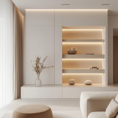 Minimalist White Wall