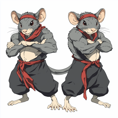 Muscular Mice Warriors