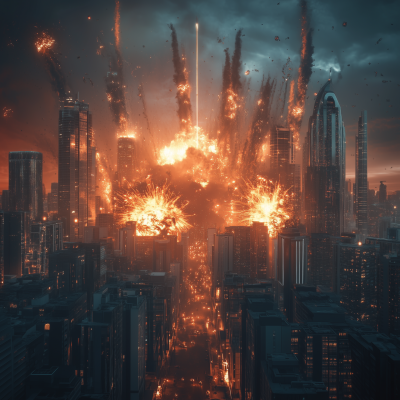 Futuristic City Explosion