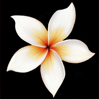 White Plumeria Watercolor