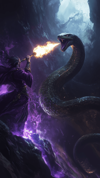 Wizard Casting Fire