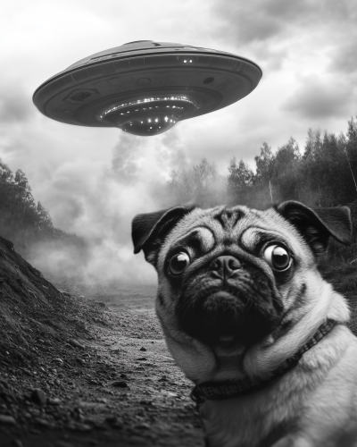 Funny Pug Selfie