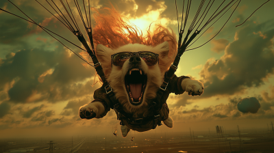 Pomeranian Parachuting