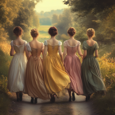 Women in Regency Clothing