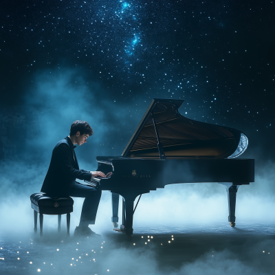 Young Pianist in the Night