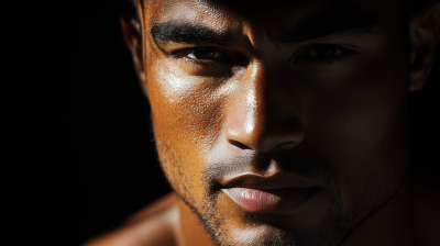 Close Up Portrait of Polynesian Man