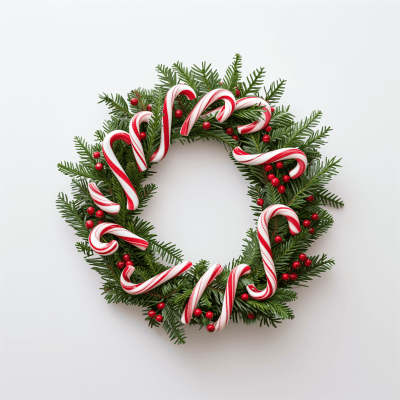 Candy Cane Wreath