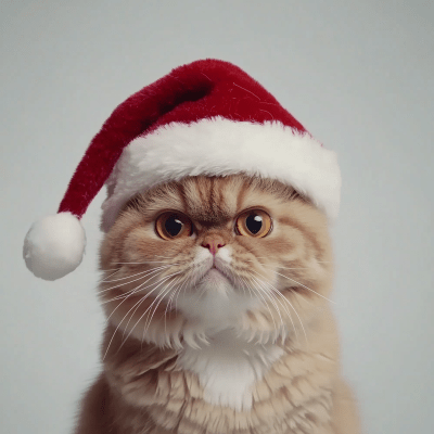 Cat in Santa Hat